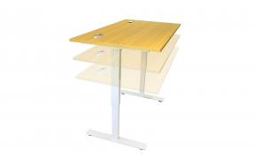 1200x800 Electric Oak top Silver leg  Height Adjustable Sit Stand Desk various sizes and finishes