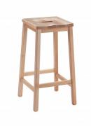 Solid beech wooden  laboratory stool in various heights 
